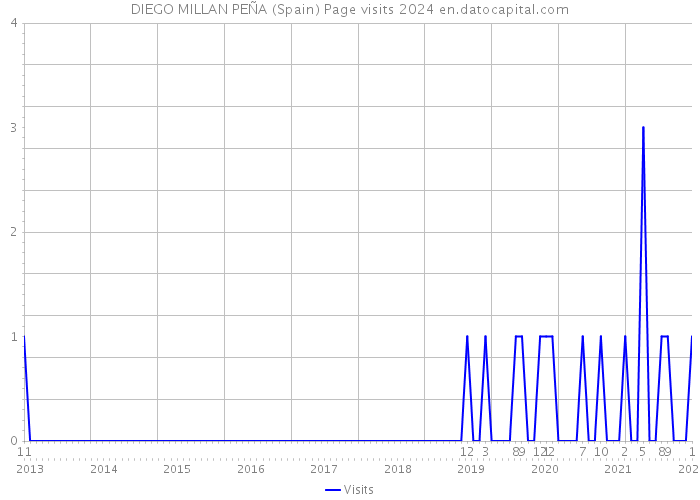 DIEGO MILLAN PEÑA (Spain) Page visits 2024 