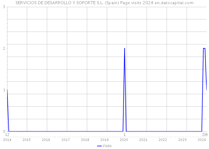 SERVICIOS DE DESARROLLO Y SOPORTE S.L. (Spain) Page visits 2024 