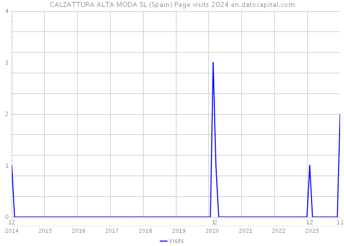 CALZATTURA ALTA MODA SL (Spain) Page visits 2024 