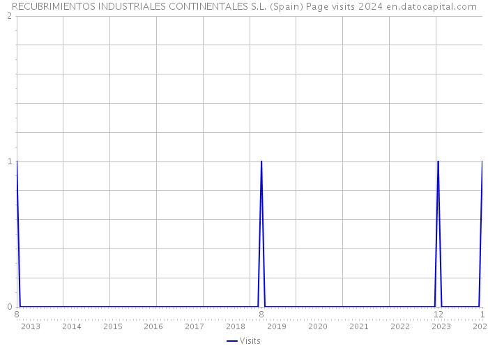 RECUBRIMIENTOS INDUSTRIALES CONTINENTALES S.L. (Spain) Page visits 2024 