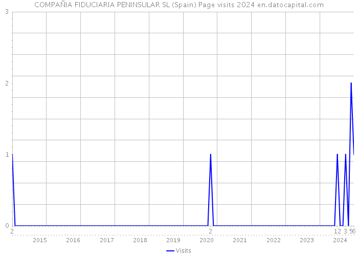 COMPAÑIA FIDUCIARIA PENINSULAR SL (Spain) Page visits 2024 