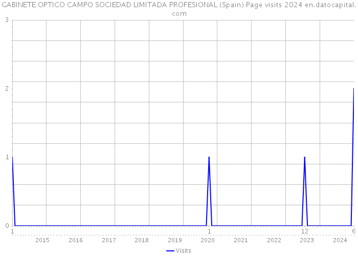 GABINETE OPTICO CAMPO SOCIEDAD LIMITADA PROFESIONAL (Spain) Page visits 2024 