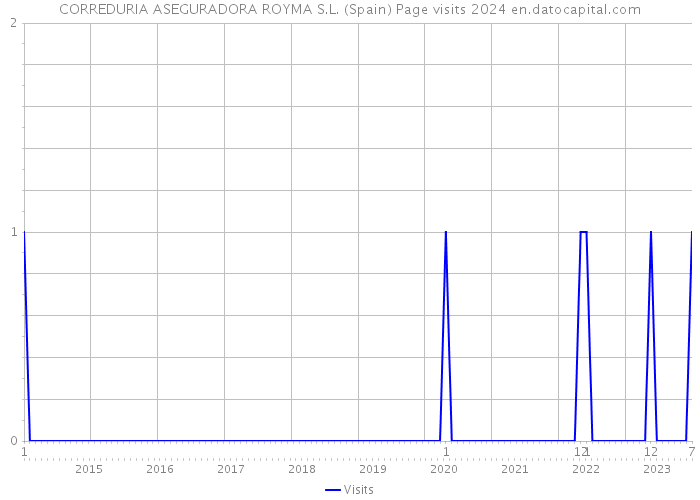 CORREDURIA ASEGURADORA ROYMA S.L. (Spain) Page visits 2024 