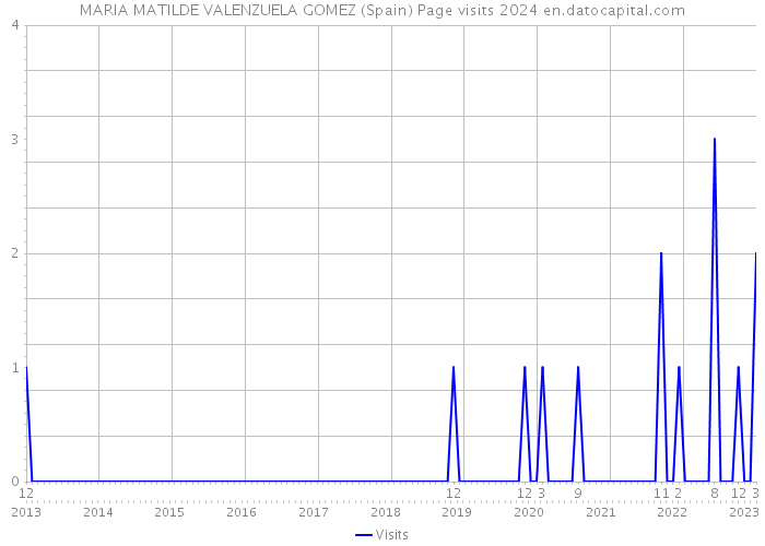 MARIA MATILDE VALENZUELA GOMEZ (Spain) Page visits 2024 