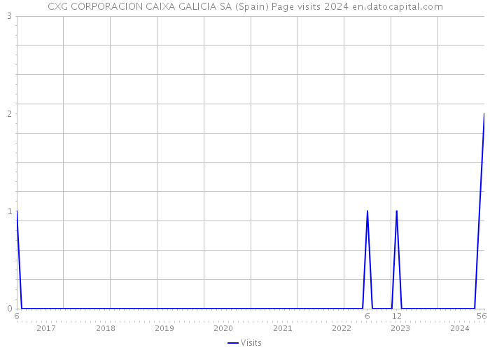 CXG CORPORACION CAIXA GALICIA SA (Spain) Page visits 2024 