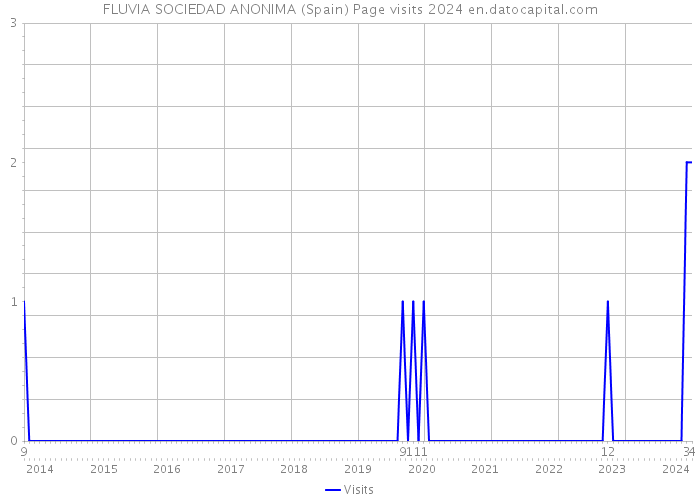 FLUVIA SOCIEDAD ANONIMA (Spain) Page visits 2024 