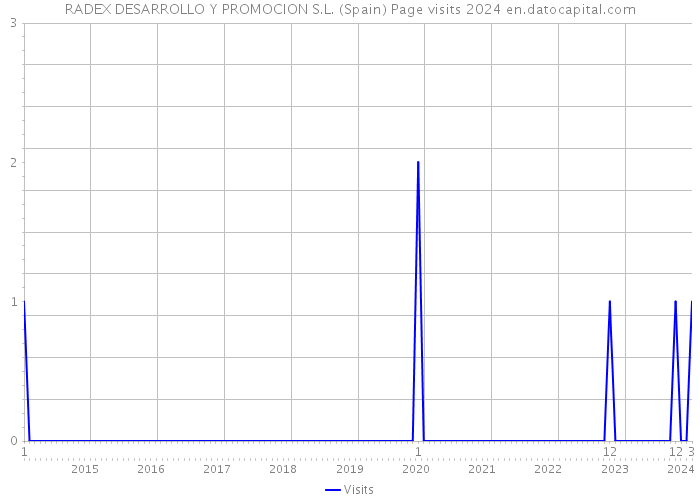 RADEX DESARROLLO Y PROMOCION S.L. (Spain) Page visits 2024 