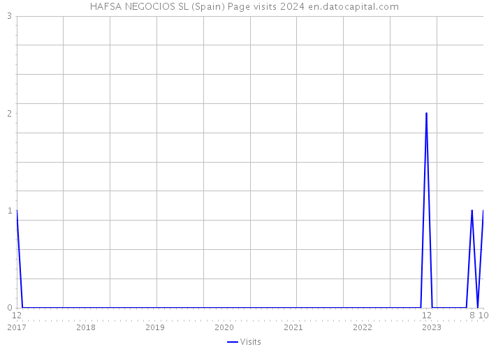 HAFSA NEGOCIOS SL (Spain) Page visits 2024 