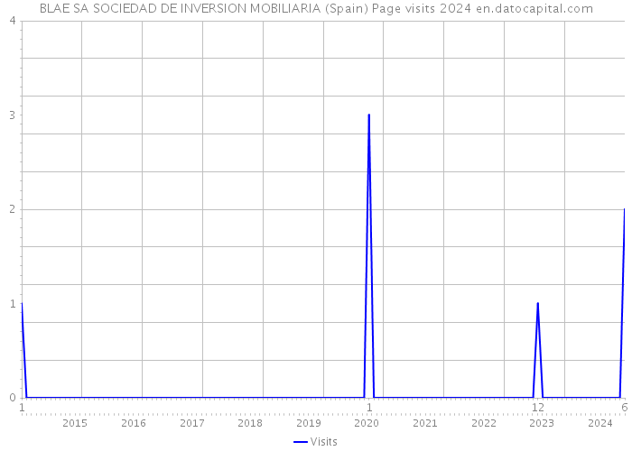 BLAE SA SOCIEDAD DE INVERSION MOBILIARIA (Spain) Page visits 2024 