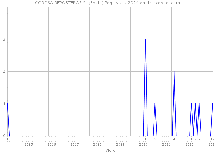 COROSA REPOSTEROS SL (Spain) Page visits 2024 