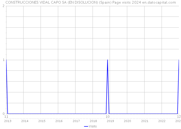 CONSTRUCCIONES VIDAL CAPO SA (EN DISOLUCION) (Spain) Page visits 2024 