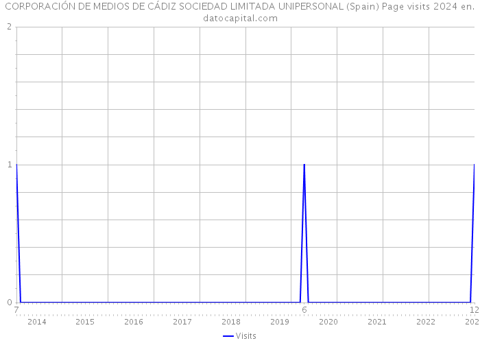 CORPORACIÓN DE MEDIOS DE CÁDIZ SOCIEDAD LIMITADA UNIPERSONAL (Spain) Page visits 2024 