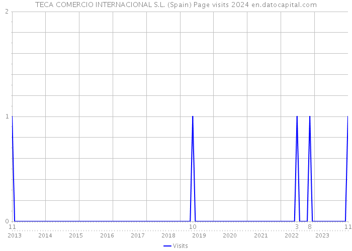 TECA COMERCIO INTERNACIONAL S.L. (Spain) Page visits 2024 