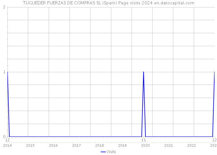 TUGUEDER FUERZAS DE COMPRAS SL (Spain) Page visits 2024 