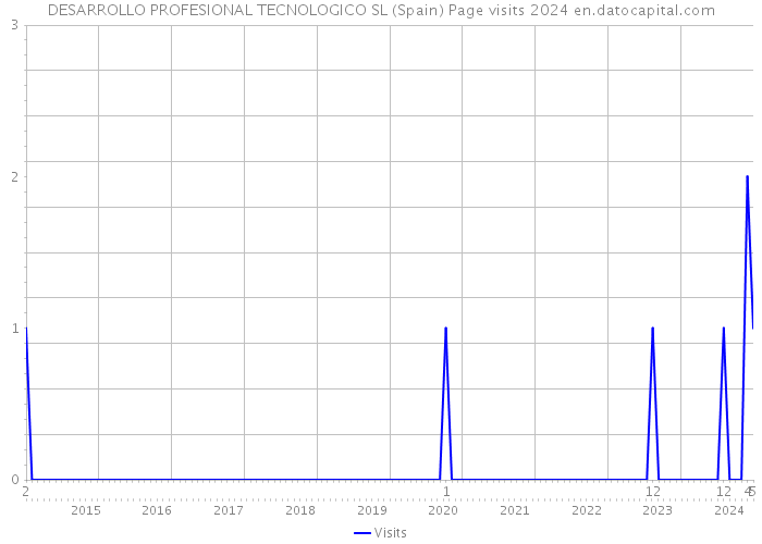 DESARROLLO PROFESIONAL TECNOLOGICO SL (Spain) Page visits 2024 