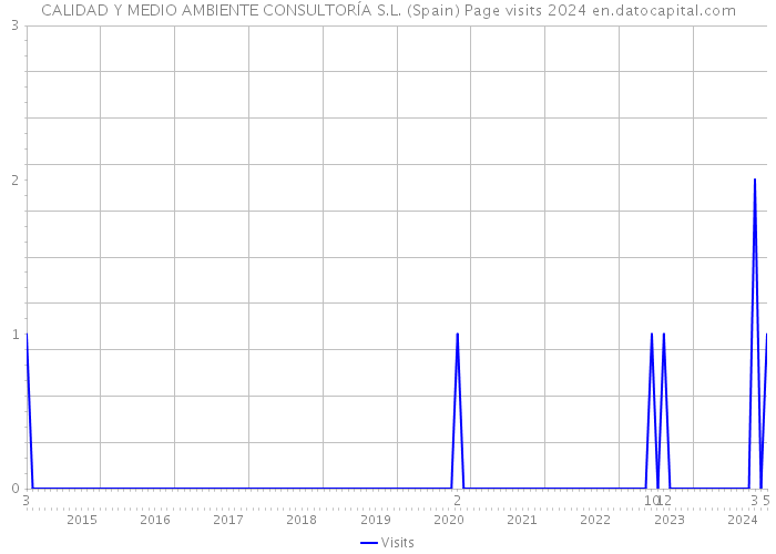 CALIDAD Y MEDIO AMBIENTE CONSULTORÍA S.L. (Spain) Page visits 2024 
