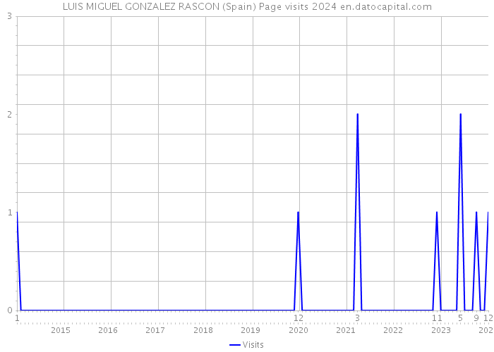 LUIS MIGUEL GONZALEZ RASCON (Spain) Page visits 2024 