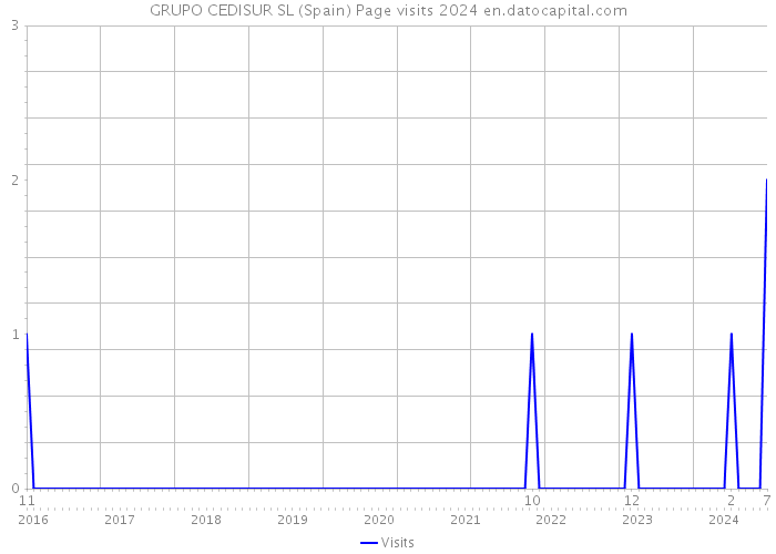 GRUPO CEDISUR SL (Spain) Page visits 2024 