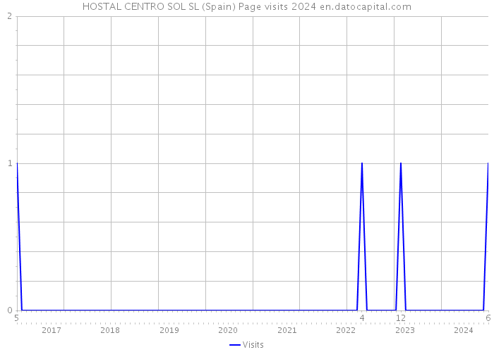 HOSTAL CENTRO SOL SL (Spain) Page visits 2024 