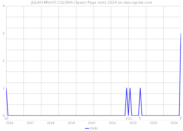 JULIAN BRAVO COLOMA (Spain) Page visits 2024 