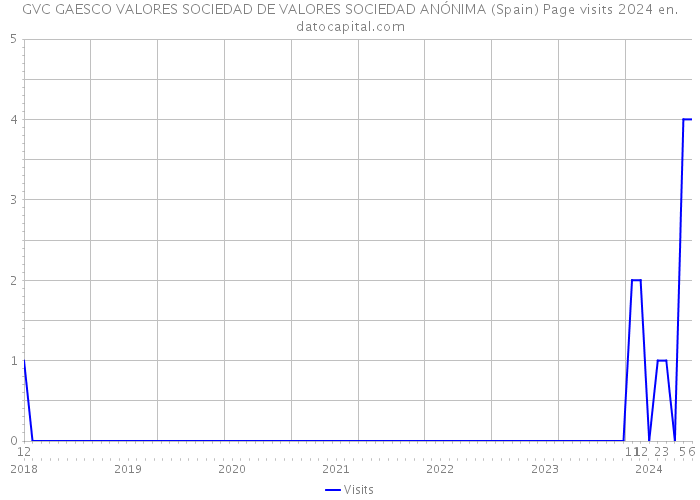 GVC GAESCO VALORES SOCIEDAD DE VALORES SOCIEDAD ANÓNIMA (Spain) Page visits 2024 