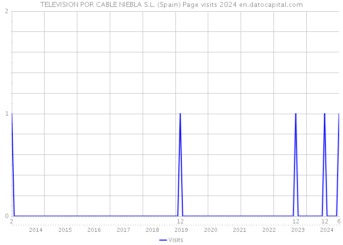 TELEVISION POR CABLE NIEBLA S.L. (Spain) Page visits 2024 