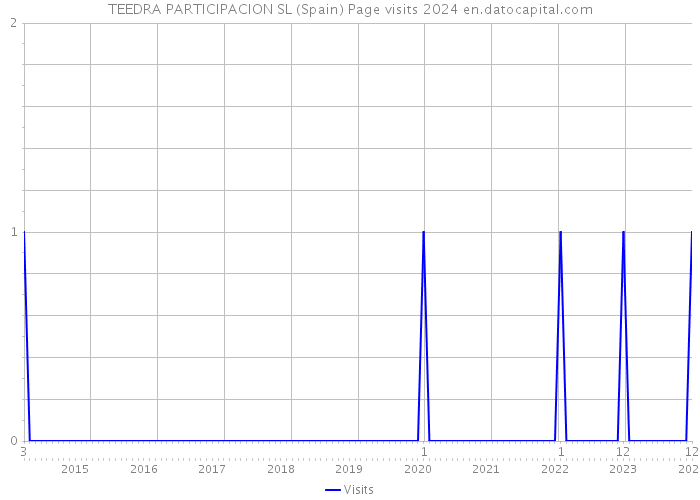 TEEDRA PARTICIPACION SL (Spain) Page visits 2024 