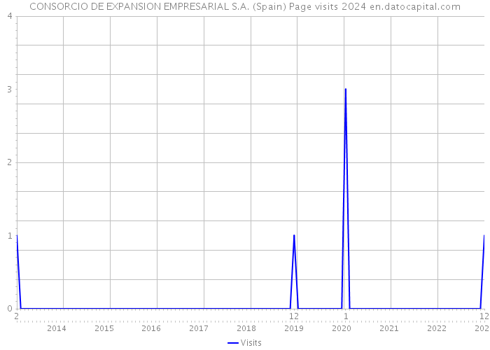 CONSORCIO DE EXPANSION EMPRESARIAL S.A. (Spain) Page visits 2024 