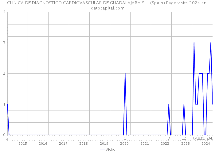 CLINICA DE DIAGNOSTICO CARDIOVASCULAR DE GUADALAJARA S.L. (Spain) Page visits 2024 