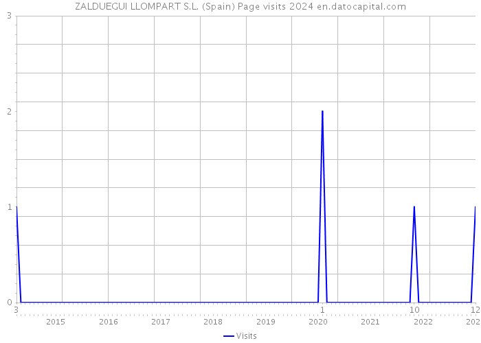 ZALDUEGUI LLOMPART S.L. (Spain) Page visits 2024 