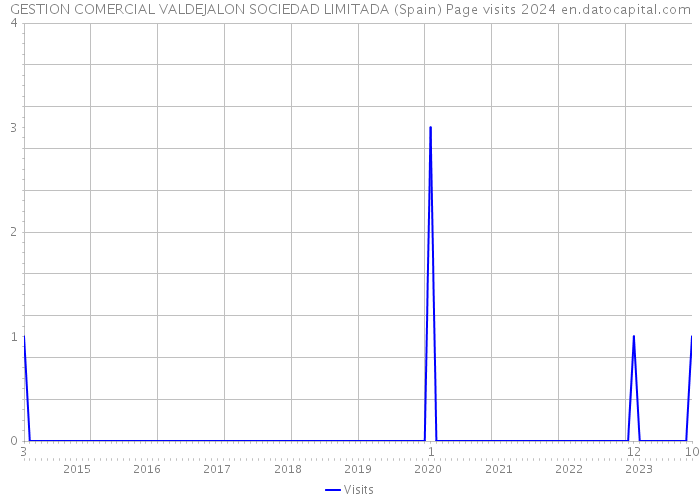 GESTION COMERCIAL VALDEJALON SOCIEDAD LIMITADA (Spain) Page visits 2024 
