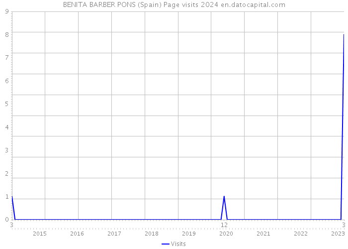 BENITA BARBER PONS (Spain) Page visits 2024 
