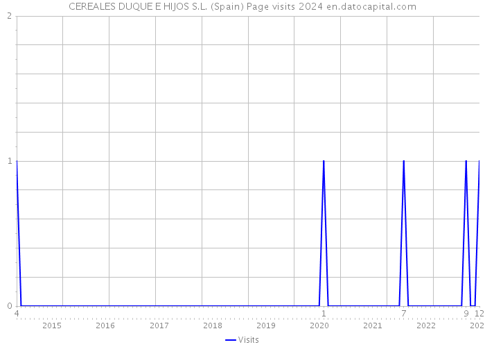 CEREALES DUQUE E HIJOS S.L. (Spain) Page visits 2024 