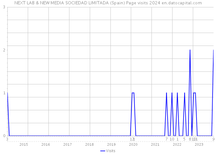 NEXT LAB & NEW MEDIA SOCIEDAD LIMITADA (Spain) Page visits 2024 