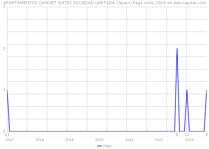 APARTAMENTOS GANIVET SUITES SOCIEDAD LIMITADA. (Spain) Page visits 2024 