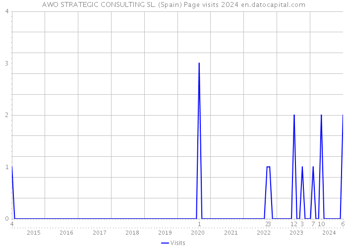 AWO STRATEGIC CONSULTING SL. (Spain) Page visits 2024 