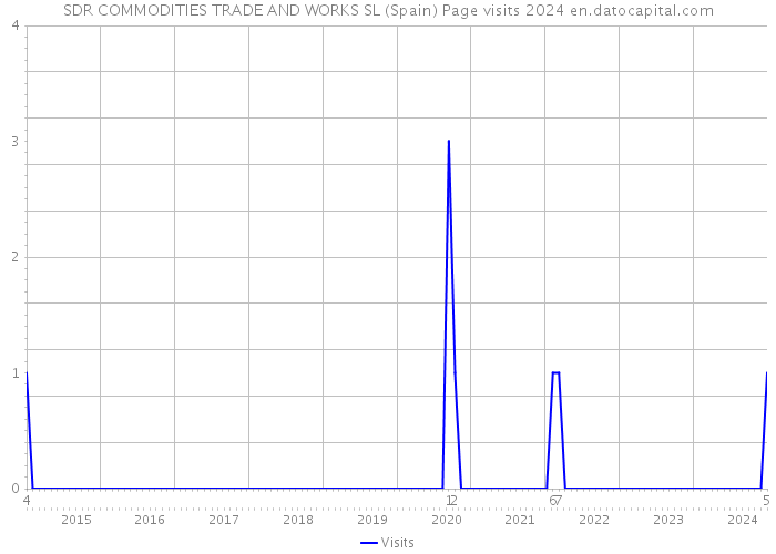 SDR COMMODITIES TRADE AND WORKS SL (Spain) Page visits 2024 