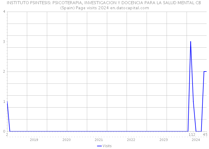 INSTITUTO PSINTESIS: PSICOTERAPIA, INVESTIGACION Y DOCENCIA PARA LA SALUD MENTAL CB (Spain) Page visits 2024 