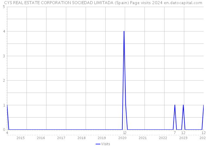 CYS REAL ESTATE CORPORATION SOCIEDAD LIMITADA (Spain) Page visits 2024 