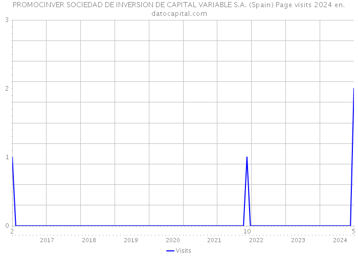 PROMOCINVER SOCIEDAD DE INVERSION DE CAPITAL VARIABLE S.A. (Spain) Page visits 2024 