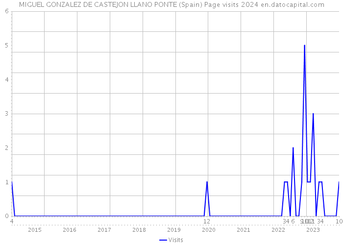 MIGUEL GONZALEZ DE CASTEJON LLANO PONTE (Spain) Page visits 2024 