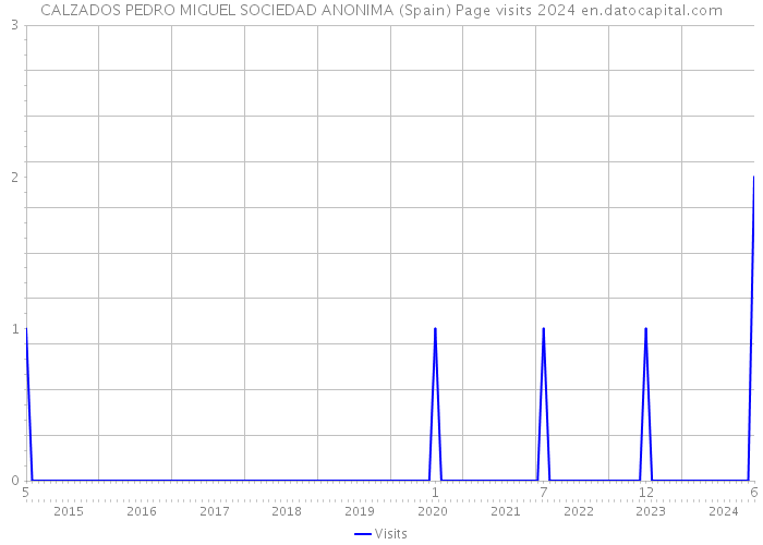 CALZADOS PEDRO MIGUEL SOCIEDAD ANONIMA (Spain) Page visits 2024 