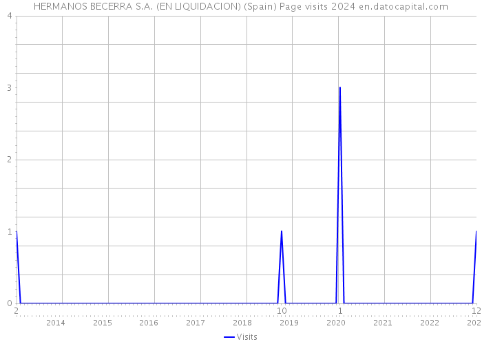 HERMANOS BECERRA S.A. (EN LIQUIDACION) (Spain) Page visits 2024 