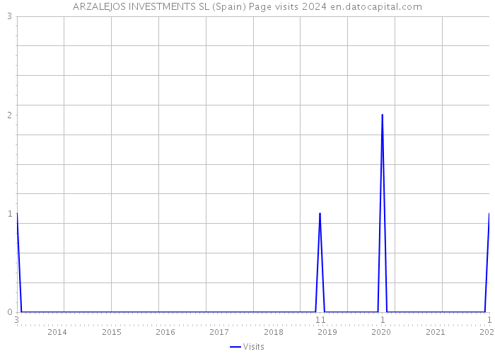 ARZALEJOS INVESTMENTS SL (Spain) Page visits 2024 