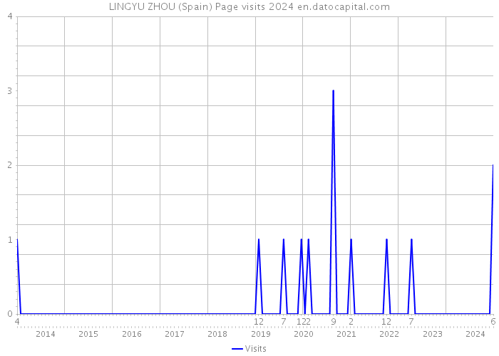 LINGYU ZHOU (Spain) Page visits 2024 