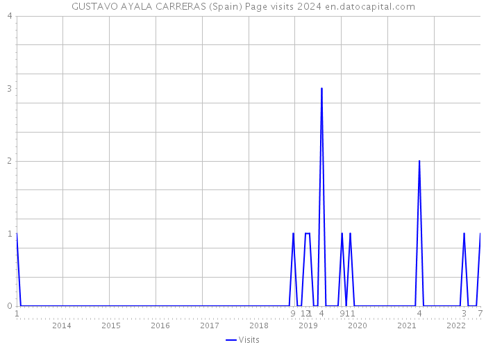 GUSTAVO AYALA CARRERAS (Spain) Page visits 2024 