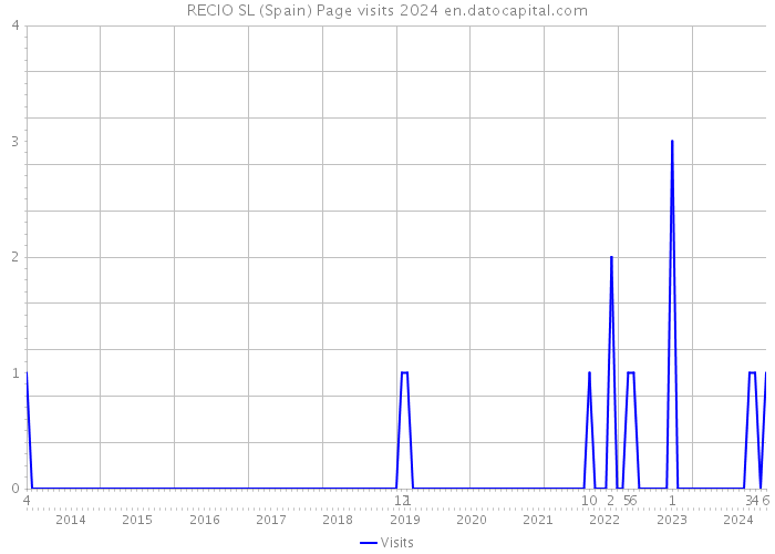 RECIO SL (Spain) Page visits 2024 