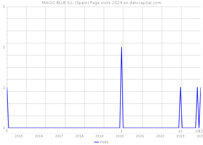 MAGIC BLUE S.L. (Spain) Page visits 2024 