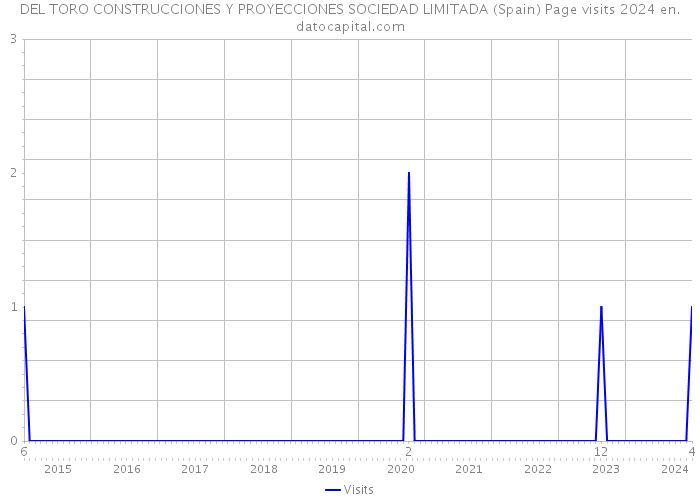 DEL TORO CONSTRUCCIONES Y PROYECCIONES SOCIEDAD LIMITADA (Spain) Page visits 2024 