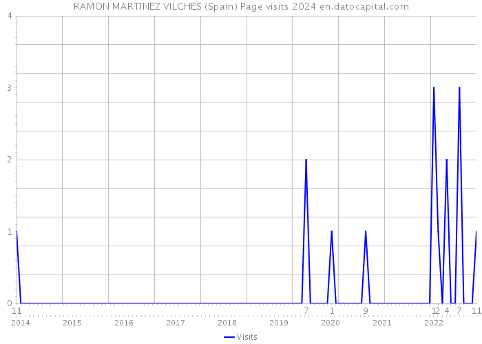 RAMON MARTINEZ VILCHES (Spain) Page visits 2024 